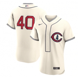 Men Chicago Cubs 40 Willson Contreras 2022 Cream Field Of Dreams Stitched Baseball Jersey