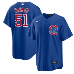 Men Chicago Cubs 51 Eric Hosmer Royal Cool Base Stitched Jersey