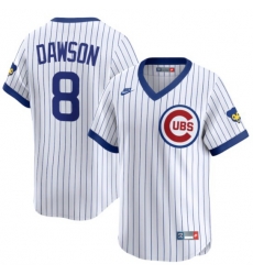 Men Chicago Cubs Andre Dawson #8 Nike Throwback Cooperstown Collection Limited Jersey White Men Chicago Cubs Andre Dawson #8 Nike Throwback Cooperstown Collection Limited Jersey White