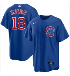 Men Chicago Cubs Shota Imanaga #18 Blue Flex Base Nike Stitched MLB jersey