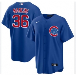 Men Chicago Cubs Trey Mancini #36 Blue Cool Base Stitched MLB Jersey