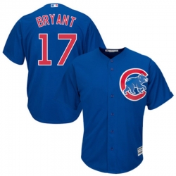 Men Cubs 17 Kris Bryant Royal Cool Base Blue MLB Jersey