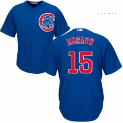 Mens Majestic Chicago Cubs 15 Brandon Morrow Replica Royal Blue Alternate Cool Base MLB Jersey 