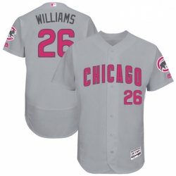 Mens Majestic Chicago Cubs 26 Billy Williams Grey Mothers Day Flexbase Authentic Collection MLB Jersey