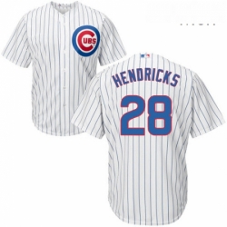 Mens Majestic Chicago Cubs 28 Kyle Hendricks Replica White Home Cool Base MLB Jersey