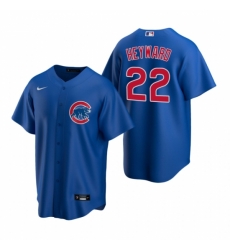 Mens Nike Chicago Cubs 22 Jason Heyward Royal Alternate Stitched Baseball Jerse