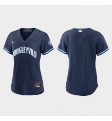 Chicago Cubs Women Nike 2021 City Connect Navy MLB Jersey