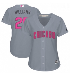 Womens Majestic Chicago Cubs 26 Billy Williams Authentic Grey Mothers Day Cool Base MLB Jersey