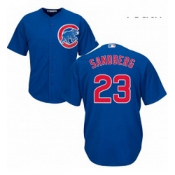 Youth Majestic Chicago Cubs 23 Ryne Sandberg Authentic Royal Blue Alternate Cool Base MLB Jersey