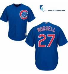 Youth Majestic Chicago Cubs 27 Addison Russell Replica Royal Blue Alternate Cool Base MLB Jersey