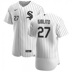 Men Chicago White Sox 27 Lucas Giolito Men Nike White Home 2020 Flex Base Player MLB Jersey