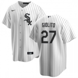 Men Chicago White Sox 27 Lucas Giolito White Cool Base Stitched Jersey