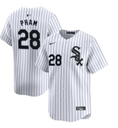Men Chicago White Sox 28 Tommy Pham White 2024 Home Limited Stitched Baseball Jersey