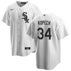 Men Chicago White Sox 34 Michael Kopech White Cool Base Stitched Jersey