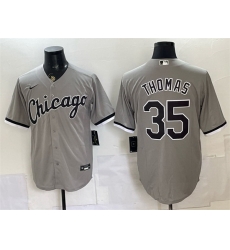 Men Chicago White Sox  35 Frank Thomas Grey Stitched Baseball Jersey