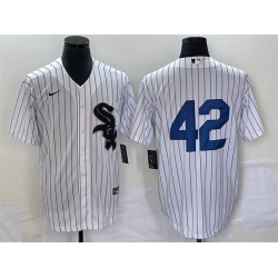 Men Chicago White Sox 42 Jackie Robinson White Cool Base Stitched Jersey