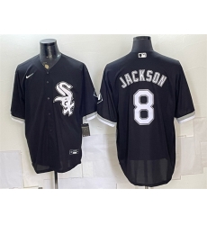 Men Chicago White Sox  8 Bo Jackson Black Stitched Baseball Jersey