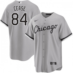 Men Chicago White Sox 84 Dylan Cease Gray Cool Base Stitched Jersey