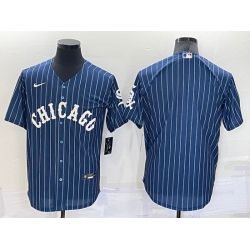 Men Chicago White Sox Blank Navy Cool Base Stitched Jersey