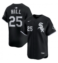 Men Chicago White Sox Nike Black Alternate Limited Jersey Hill Derek 25