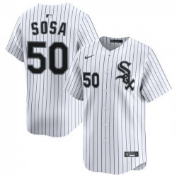 Men Chicago White Sox Nike Home Limited Jersey White Sosa Lenyn 50