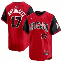 Men Chicago White Sox Sam Antonacci #17 Nike Red Strips City Connect Home Limited Jersey