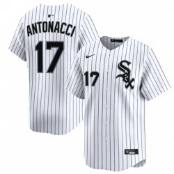Men Chicago White Sox Sam Antonacci #17 Nike Whie Strips Home Limited Jersey