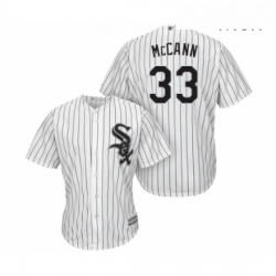 Mens Chicago White Sox 33 James McCann Replica White Home Cool Base Baseball Jersey 