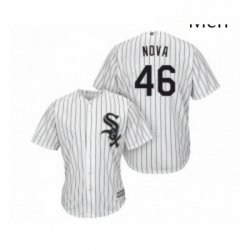 Mens Chicago White Sox 46 Ivan Nova Replica White Home Cool Base Baseball Jersey 