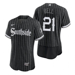 Men's Chicago White Sox Southside George Bell Black Authentic Jersey
