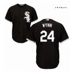 Mens Majestic Chicago White Sox 24 Early Wynn Replica Black Alternate Home Cool Base MLB Jersey