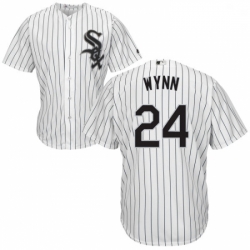 Mens Majestic Chicago White Sox 24 Early Wynn White Home Flex Base Authentic Collection MLB Jersey