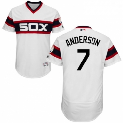 Mens Majestic Chicago White Sox 7 Tim Anderson White Flexbase Authentic Collection MLB Jersey