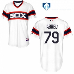 Mens Majestic Chicago White Sox 79 Jose Abreu White Alternate Flex Base Authentic Collection MLB Jersey