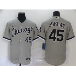 White Sox 45 Michael Jordan Gray 2020 Nike Flexbase Jersey