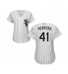 Womens Chicago White Sox 41 Kelvin Herrera Replica White Home Cool Base Baseball Jersey 