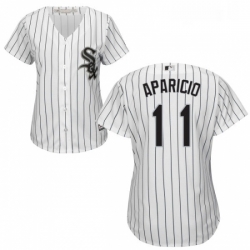 Womens Majestic Chicago White Sox 11 Luis Aparicio Replica White Home Cool Base MLB Jersey