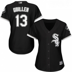 Womens Majestic Chicago White Sox 13 Ozzie Guillen Replica Black Alternate Home Cool Base MLB Jersey