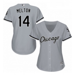 Womens Majestic Chicago White Sox 14 Bill Melton Replica Grey Road Cool Base MLB Jersey