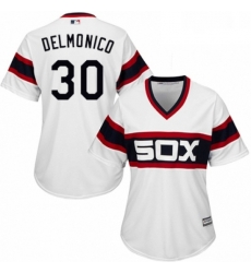 Womens Majestic Chicago White Sox 30 Nicky Delmonico Authentic White 2013 Alternate Home Cool Base MLB Jersey 