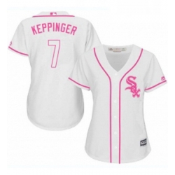 Womens Majestic Chicago White Sox 7 Jeff Keppinger Authentic White Fashion Cool Base MLB Jersey