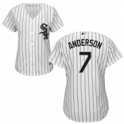 Womens Majestic Chicago White Sox 7 Tim Anderson Replica White Home Cool Base MLB Jersey 