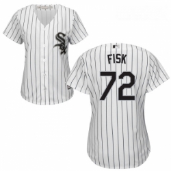 Womens Majestic Chicago White Sox 72 Carlton Fisk Replica White Home Cool Base MLB Jersey