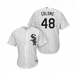 Youth Chicago White Sox 48 Alex Colome Replica White Home Cool Base Baseball Jersey 