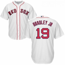 Youth Majestic Boston Red Sox 19 Jackie Bradley Jr Replica White Home Cool Base MLB Jersey 