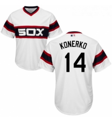 Youth Majestic Chicago White Sox 14 Paul Konerko Authentic White 2013 Alternate Home Cool Base MLB Jersey