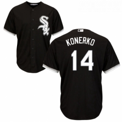 Youth Majestic Chicago White Sox 14 Paul Konerko Replica Black Alternate Home Cool Base MLB Jersey