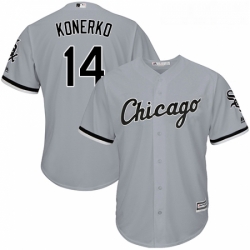 Youth Majestic Chicago White Sox 14 Paul Konerko Replica Grey Road Cool Base MLB Jersey