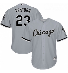 Youth Majestic Chicago White Sox 23 Robin Ventura Authentic Grey Road Cool Base MLB Jersey