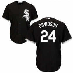 Youth Majestic Chicago White Sox 24 Matt Davidson Replica Black Alternate Home Cool Base MLB Jersey 